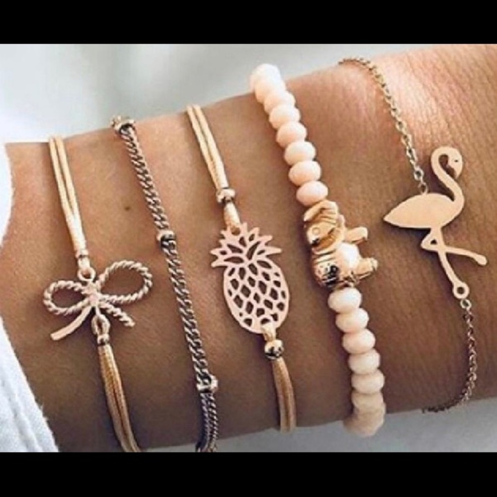 ✨ Retro 5pcs BoHo bracelet set_NWT - Picture 1 of 2